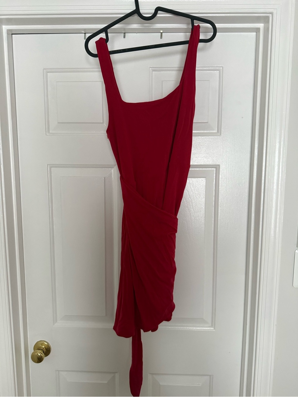 Aritzia Red Wrapped Mini Dress